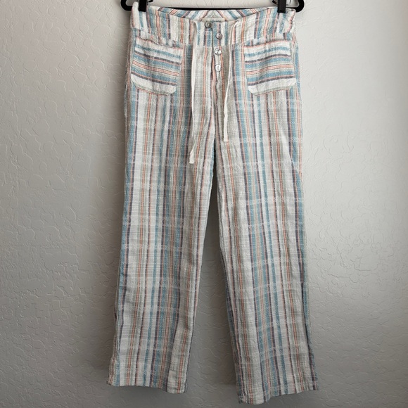 Sundance Women's Gigi Striped Straight Pants Multicolor Small - Picture 2 of 11
